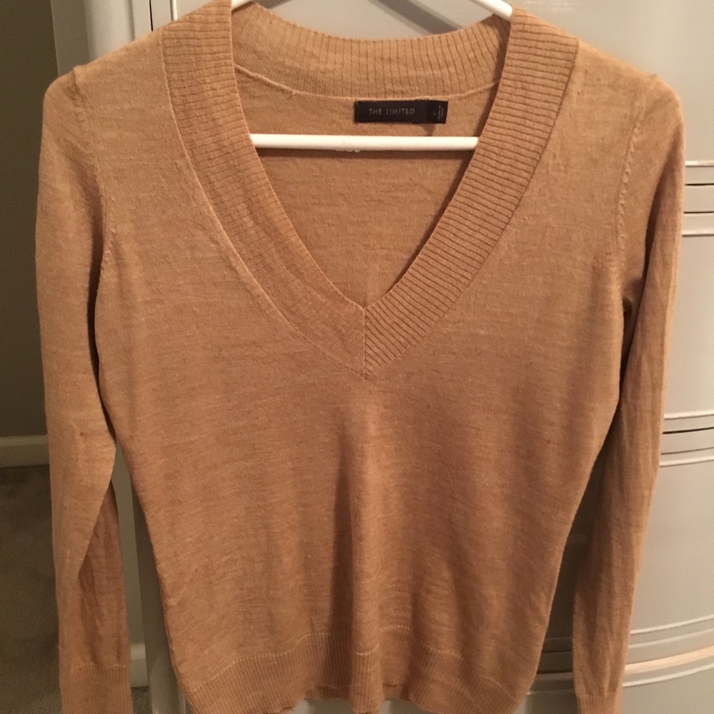 Limited V Neck Camel Sweater Medium